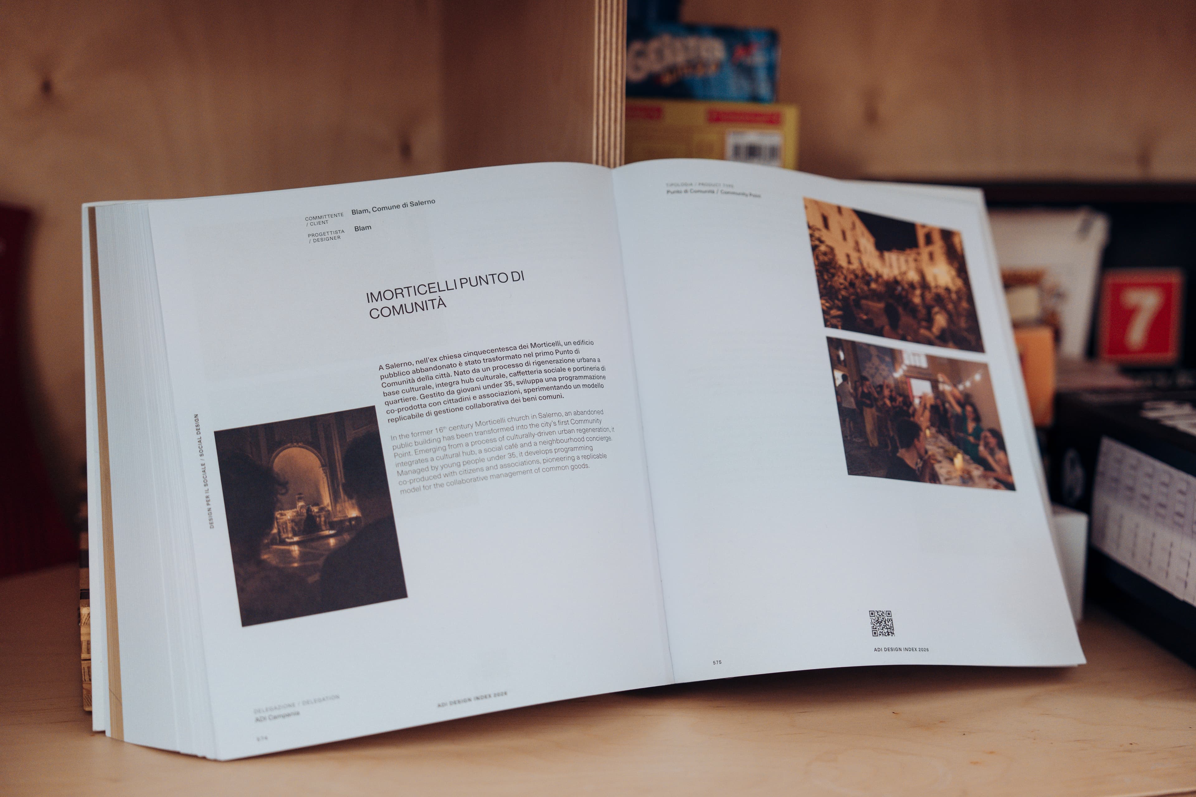 Selezione ADI Design Index 2026 nella sezione Design Sociale per il Compasso d’Oro.