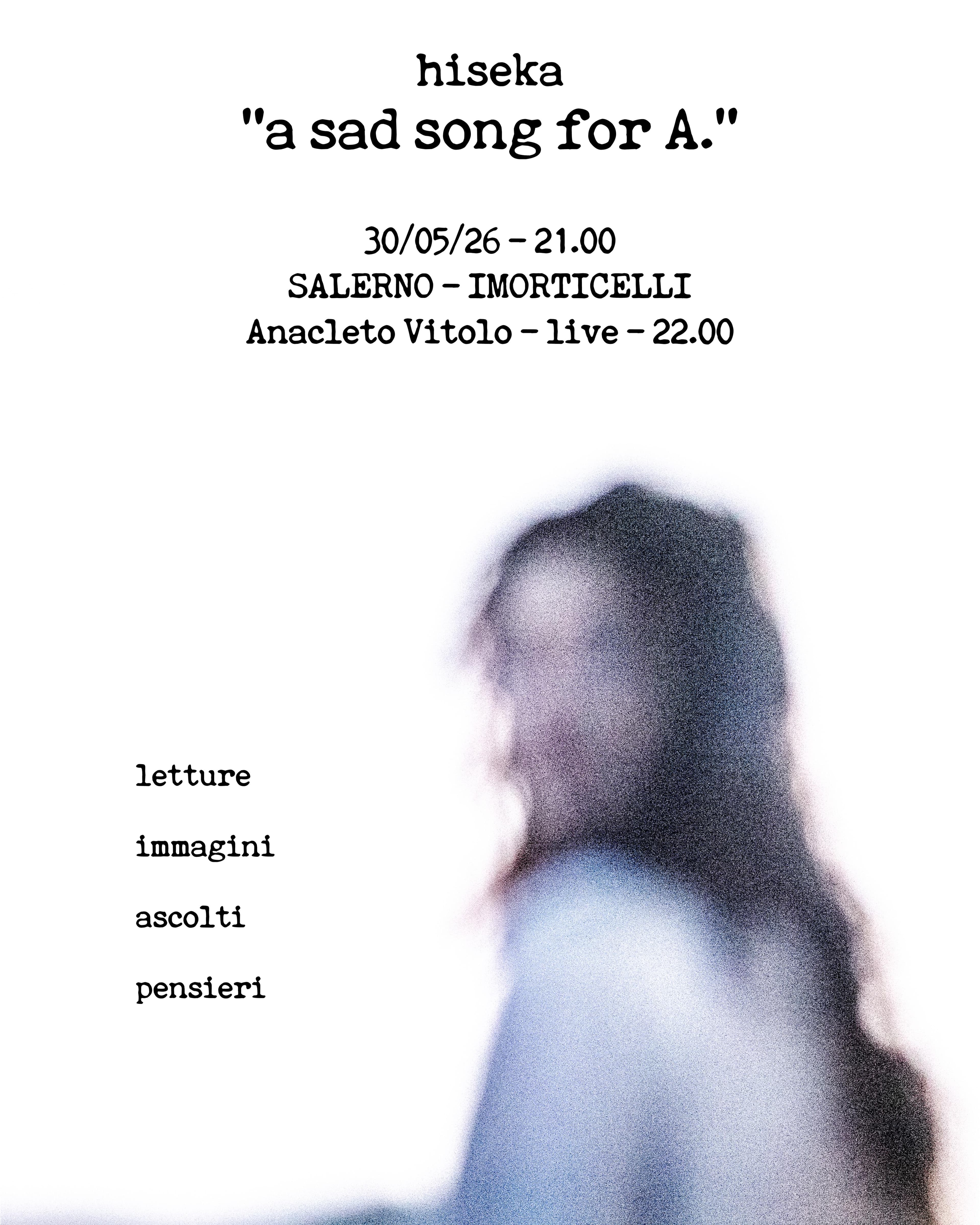 Talk e Musica live: A song for A